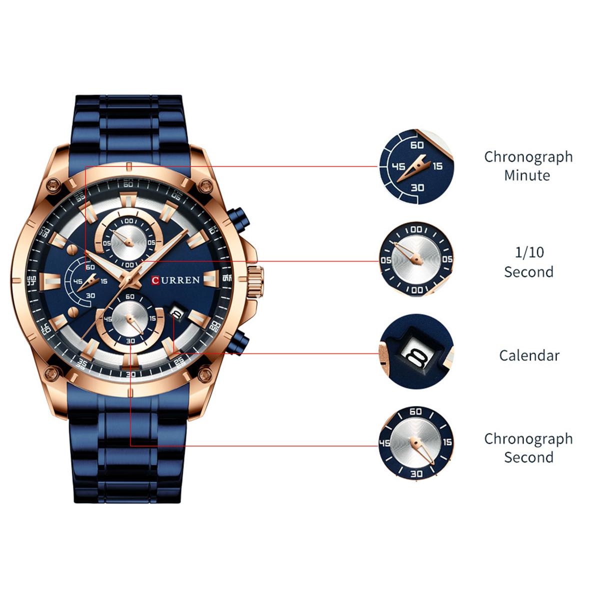 Đồng hồ CURREN 8360 Luxury Business Classic Quartz đeo tay phát sáng chống nước 3ATM,không gỉ