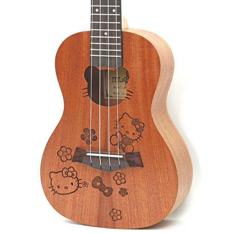 Đàn Ukulele Concert Music gỗ nguyên tấm tặng Dây đeo + Hướng dẫn học + Phím gảy - viethoangphong.com