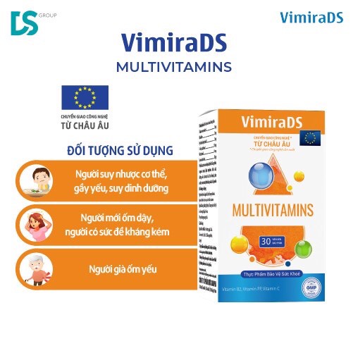 VIMIRADS MULTIVITAMIN Tăng Cường Sức Khỏe, Nâng Cao Sức Đề Kháng
