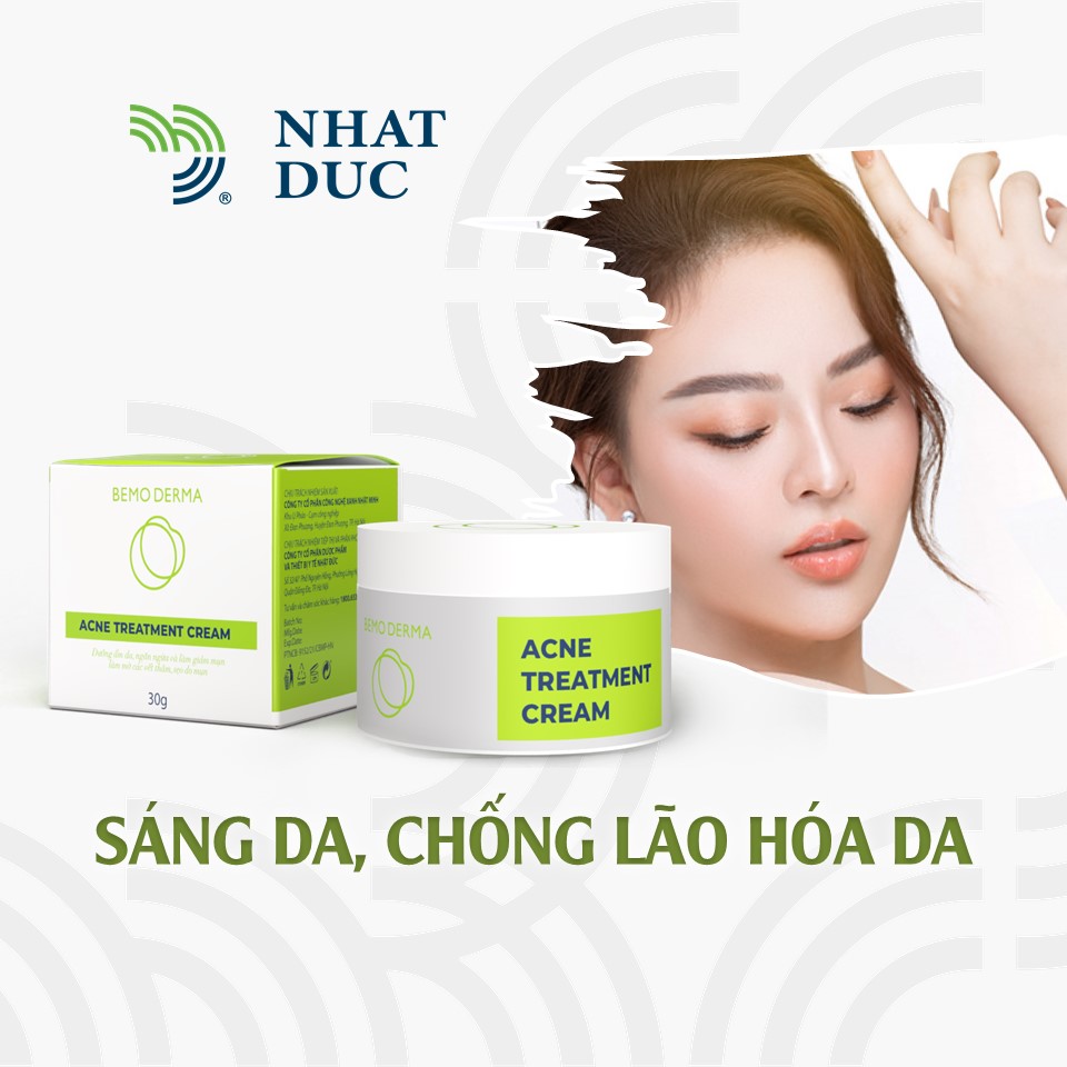 Kem mụn BEMO Derma - Xóa thâm, Liền sẹo, Diệt vi khuẩn vi nấm, Đánh bay 07 loại mụn từ nhẹ đến nặng