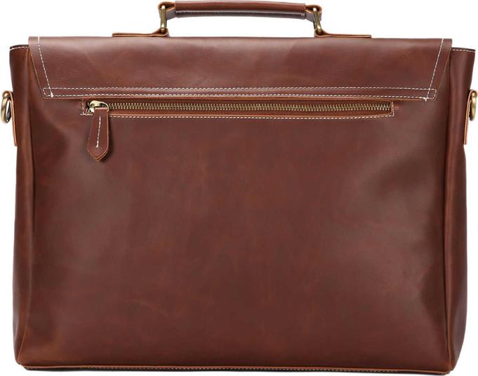 Classic Retro Business Bag Crazy Horse Leather Waterproof Briefcase