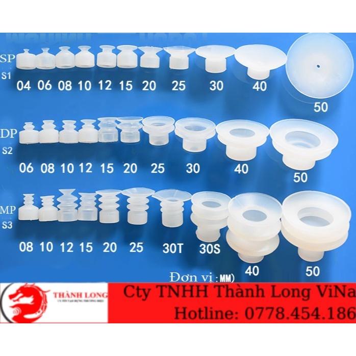 Núm hút chân không 3 lớp đầu lắp 8mm, núm hút robot ,