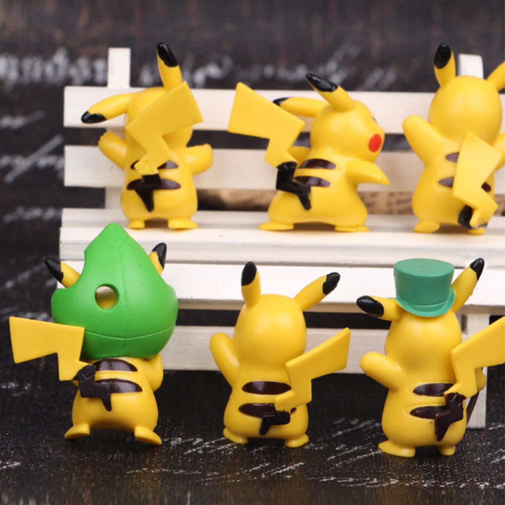 Mô hình Pokemon 12 Pikachu vui vẻ trang trí sinh nhật