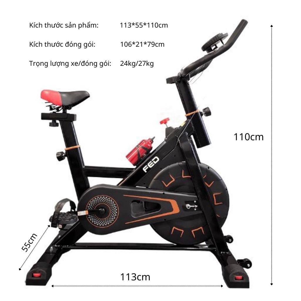 Xe đạp tập thể dục Fitness, bánh đà kháng từ, Đồ hồ đo nhịp tim, thời gian tập luyện, quãng đường