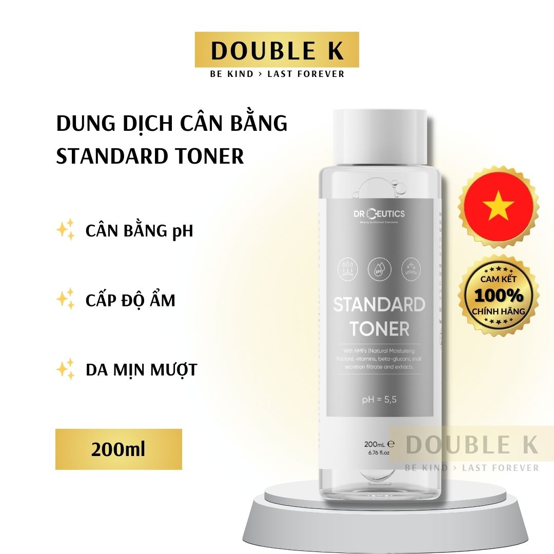 DrCeutics Standard Toner - Dung Dịch Cân Bằng pH, Cấp Ẩm Cho Da - Double K