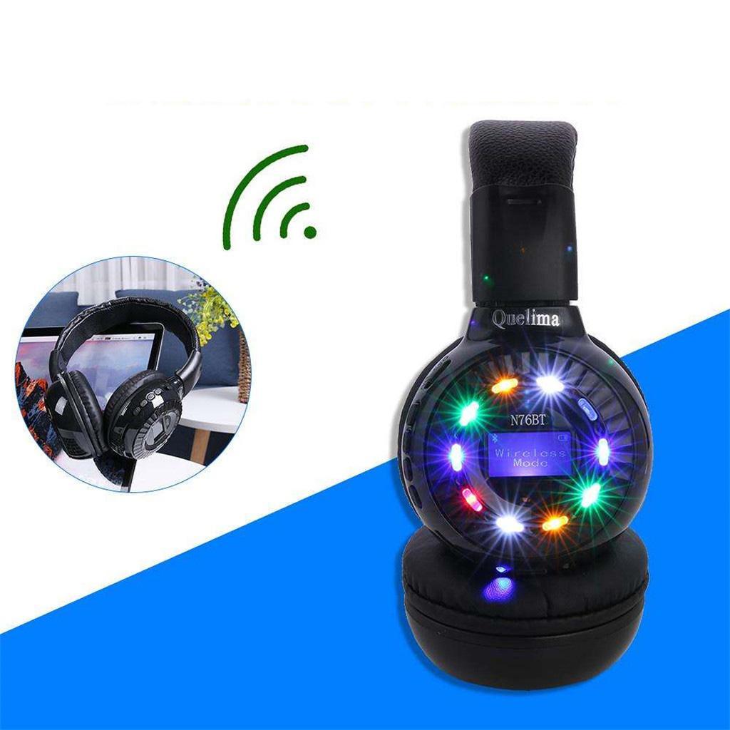 New Wireless Bluetooth 4.0 Noise-Cancelling Handsfree Over Ear Headset Black