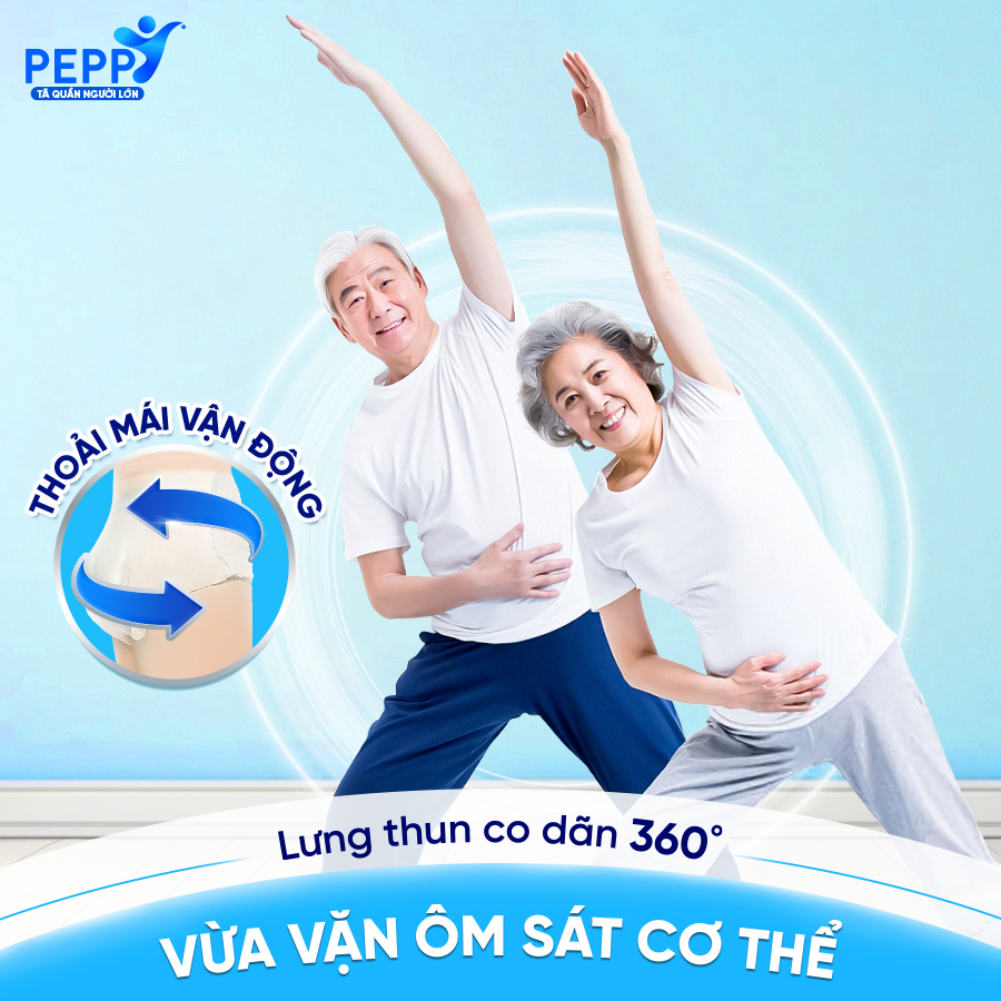 [GÓI LỚN TIẾT KIỆM] Tã/Bỉm Quần Người Lớn, Người Già Peppy Siêu Mỏng, Siêu Thấm, Kháng Khuẩn size M/L (40 Miếng)