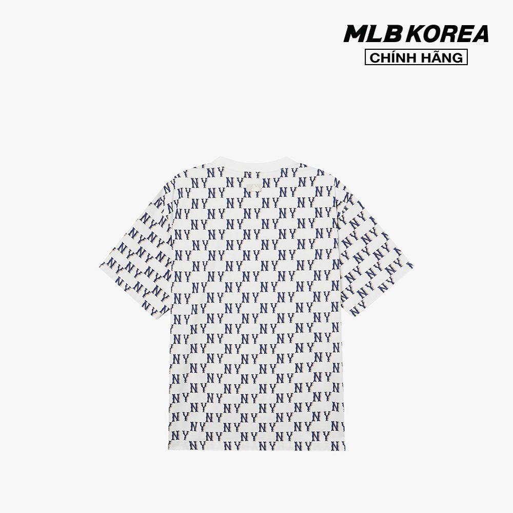 MLB - Áo thun unisex cổ tròn tay ngắn Checkerboard Clipping Logo Overfit 3ATSM1133-50WHS