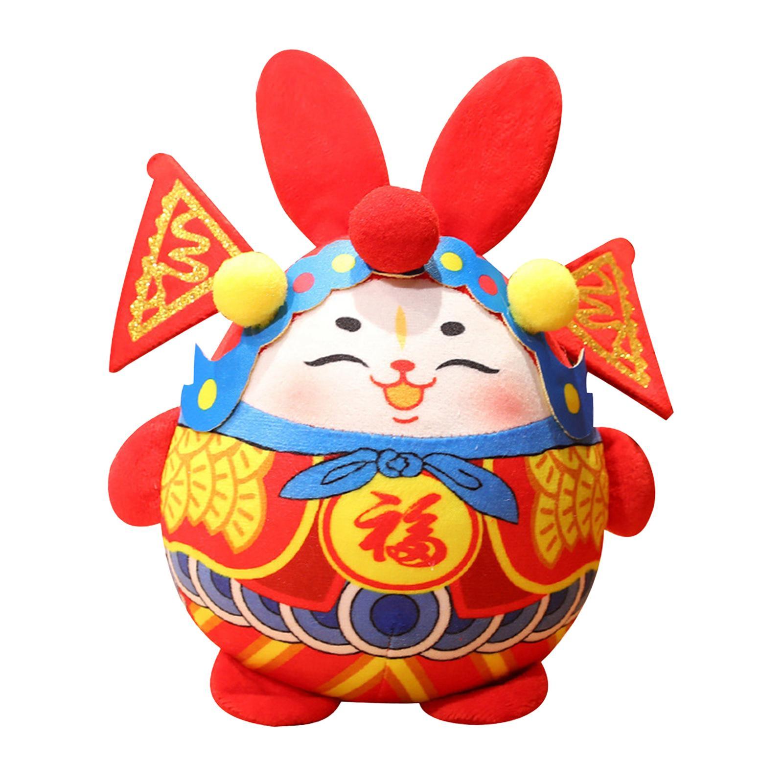 Stuffed Animal Doll Comfortable  Rabbit Plush Toy for Spring Festival Living Room Decor