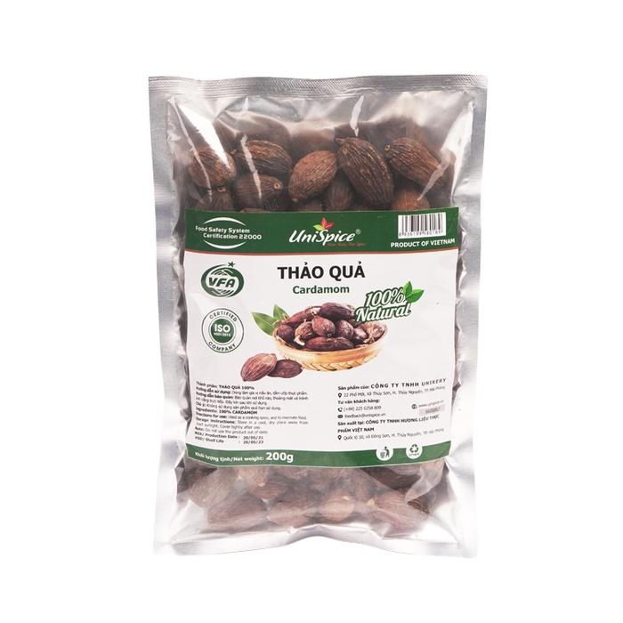 Thảo quả Unispice túi 200g- Gia vị tự nhiên/ gia vị nấu phở, bún bò