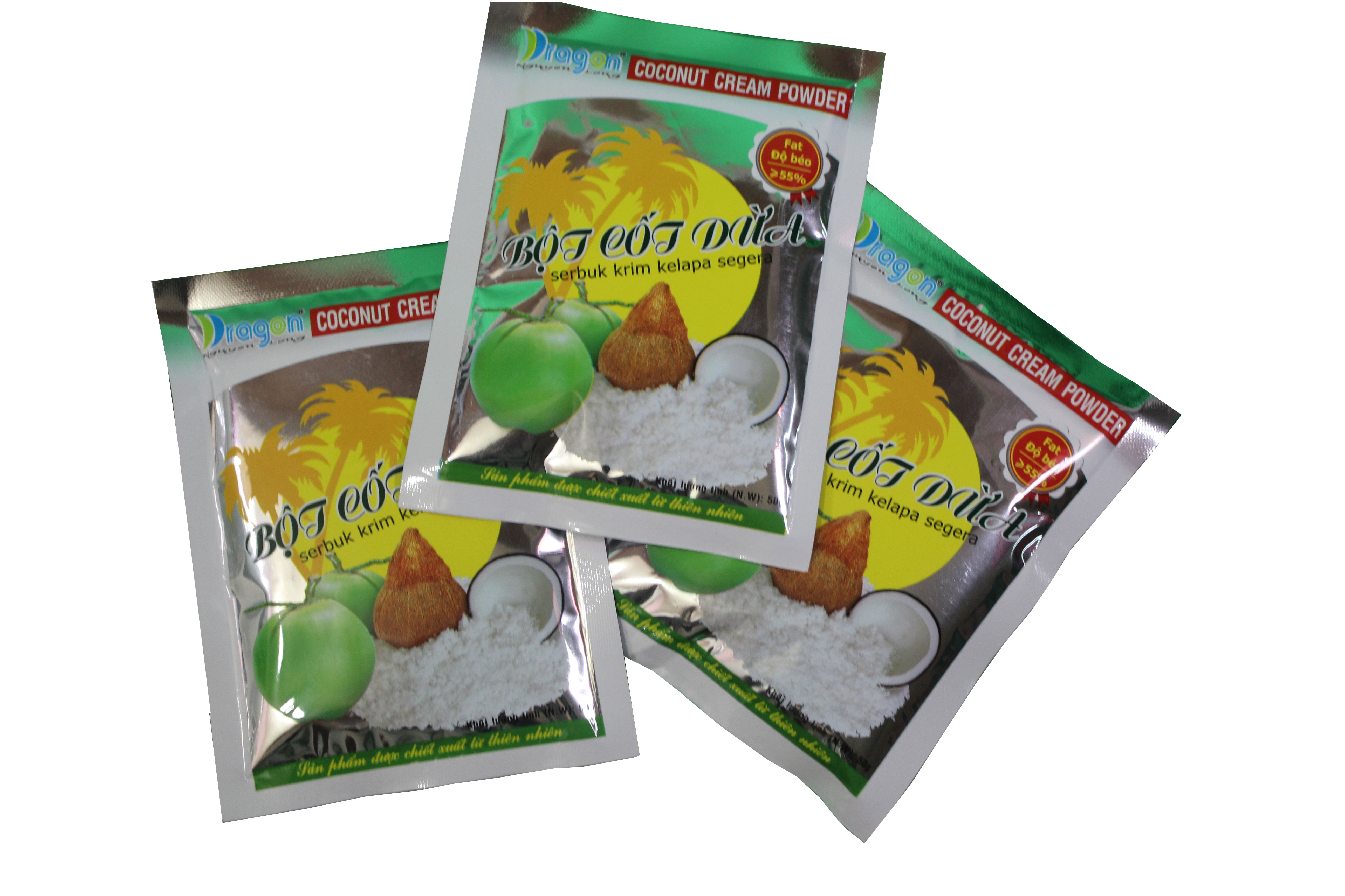 Combo 10 Bột Cốt Dừa Dragon (55% Béo) (10 gói x 50 gam)