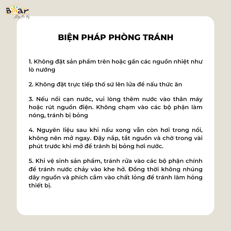 Nồi Nấu Chậm Bear 1,6L Đa Năng 6 Chế Độ Ninh Nấu Hầm Hấp Tiết Kiệm Thời Gian Giữ Trọn Chất Dinh Dưỡng - SB-NNC16 Hàng chính hãng