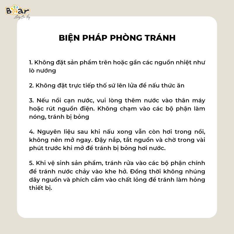 Nồi Nấu Chậm Bear 1,6L Đa Năng 6 Chế Độ Ninh Nấu Hầm Hấp Tiết Kiệm Thời Gian Giữ Trọn Chất Dinh Dưỡng -  SB-NNC16 Hàng chính hãng