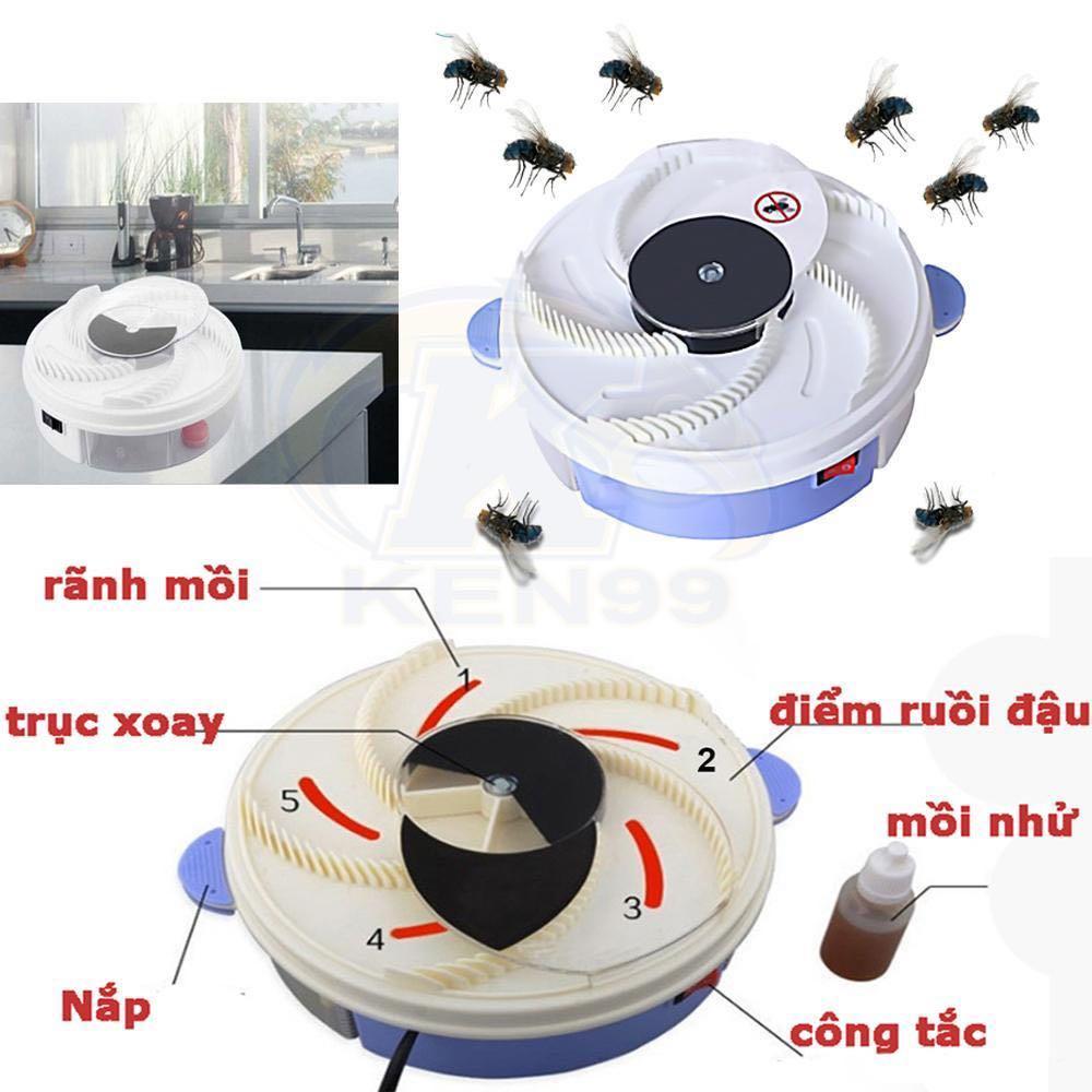 Máy bắt ruồi, muỗi thông minh tự động. Cắm điện hoặc dùng pin