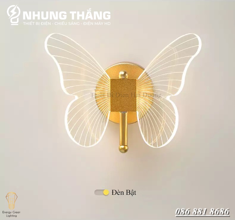 Đèn Tường LED Hình Con Bướm DT-279 Decor Vintage - 3 Chế Độ Ánh Sáng - Trang Trí Trong Nhà , Cầu Thang , Hành Lang - Có Video