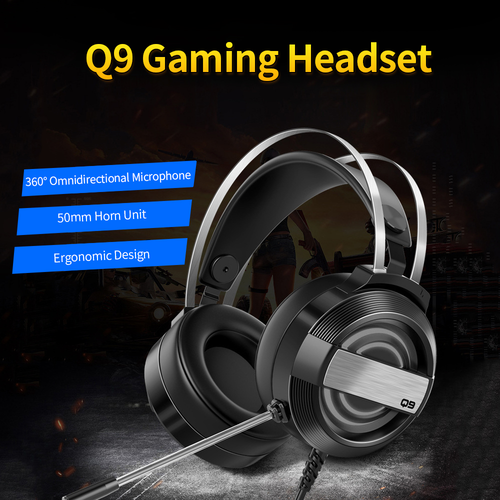 Tai nghe chơi game Q9 với Micrô giảm tiếng ồn 360 ° 7 màu