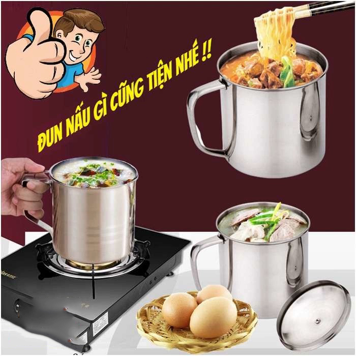Ca Lọc Cặn Dầu Ăn Inox 304 1.5L Có Lưới Lọc Cặn Tiện Lợi