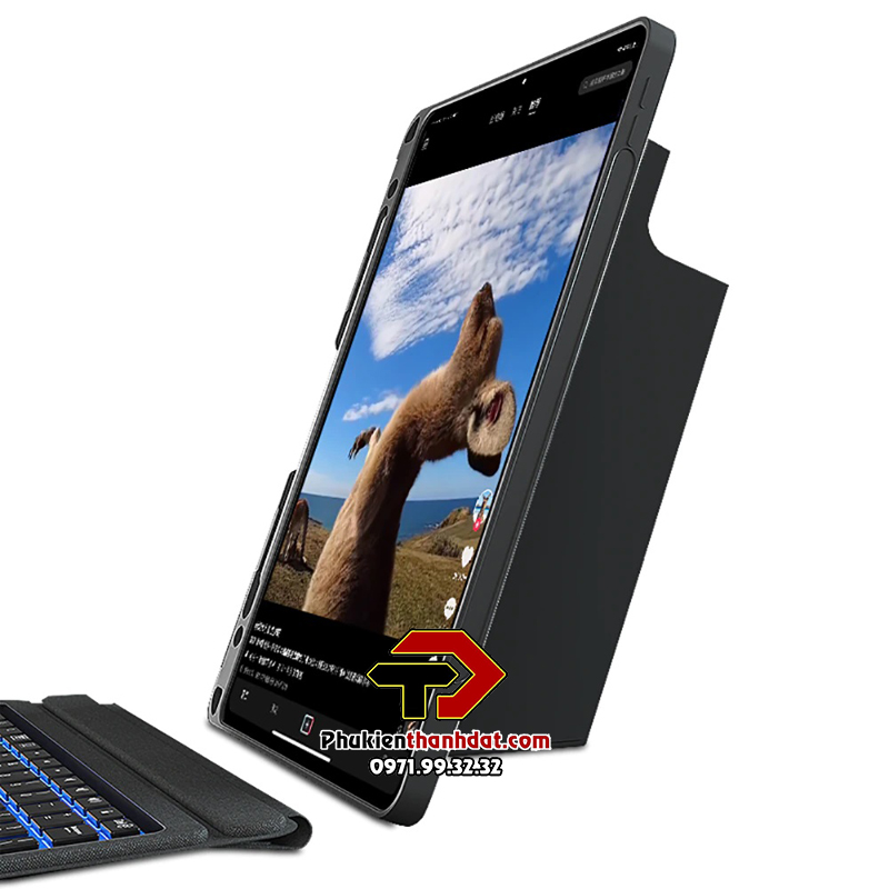 Bao da bàn phím kèm TrackPad cho iPad Air 4 10.9 inch 2020 chính hãng WIWU Mag Touch IPad Keyboard, có thể tháo rời, có đèn LED - Hàng chính hãng