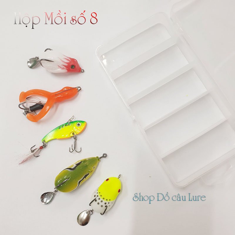 Hộp mồi câu lure nhạy cá bao gồm câu nổi và chìm câu cá lóc, sộp và các loại cá ham ăn hop0