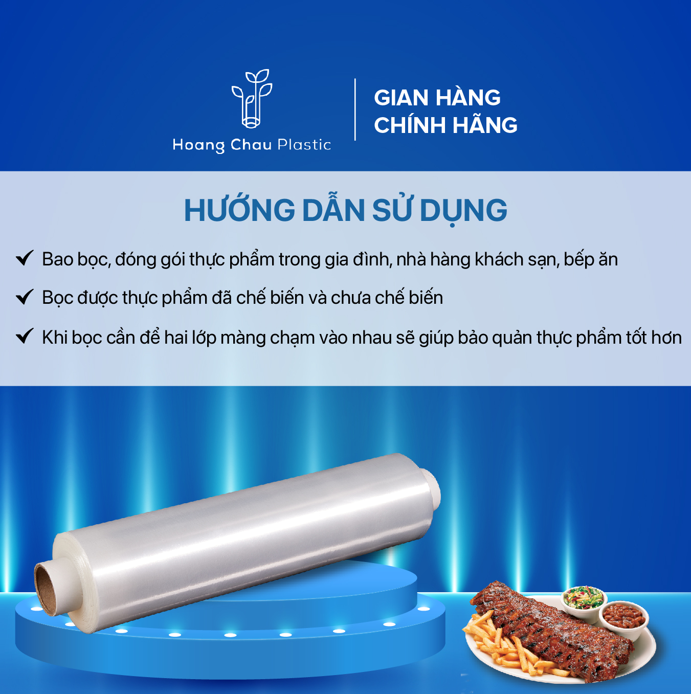 Hộp Màng Bọc Thực Phẩm PE Kháng Khuẩn 38cmX450m SATIS Phủ Nano Bạc An Toàn Cho Sức Khỏe Dùng Được Cho Lò Vi Sóng