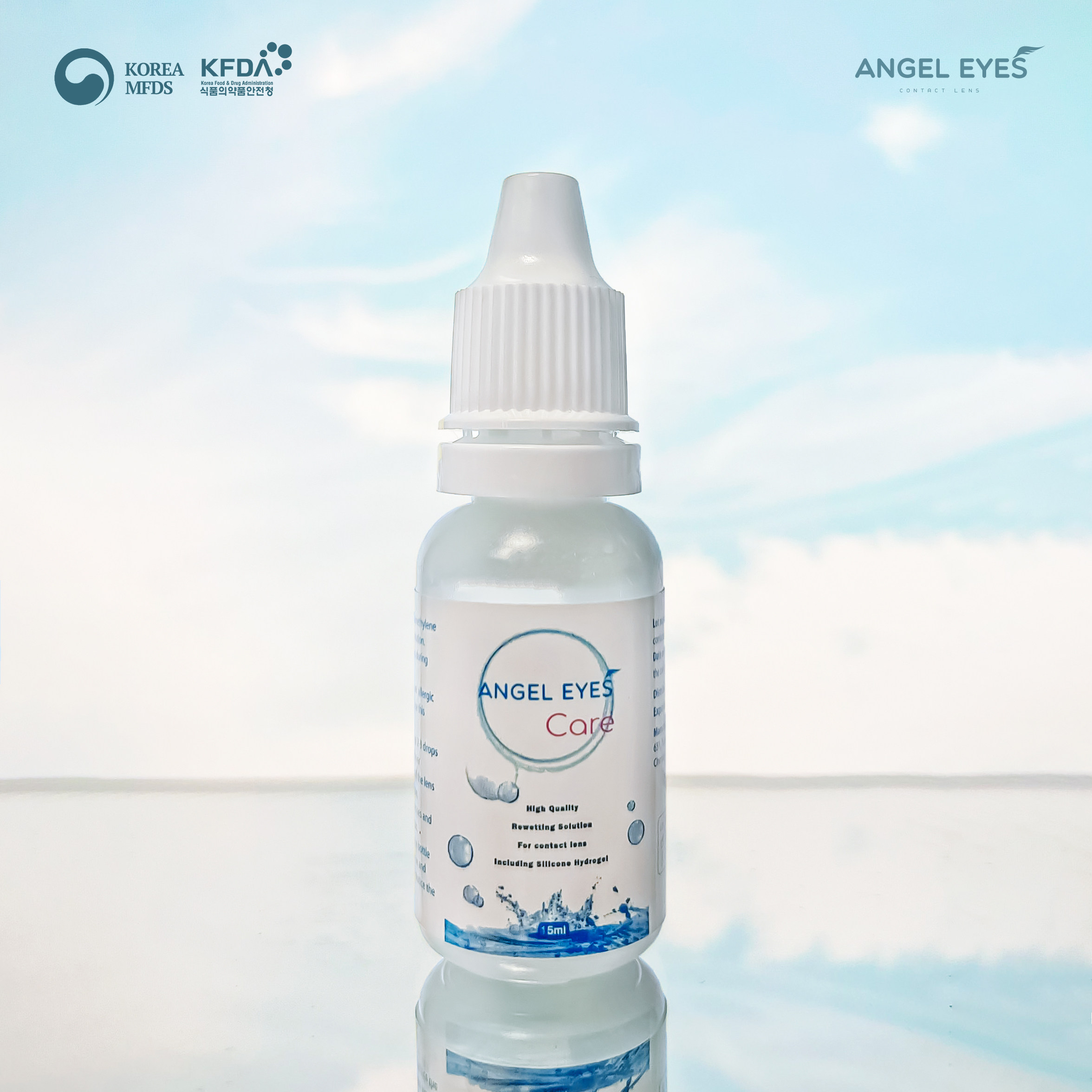 COMBO Nước Ngâm Lens 360ml + Nhỏ Mắt Lens 15ml Angel Eyes Care