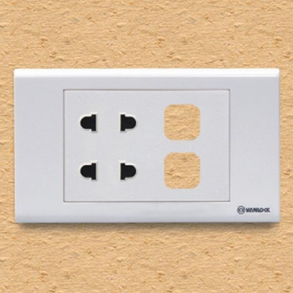 Ổ cắm điện ổ cắm âm tường ổ cắm nổi ổ cắm 2 lỗ 2 ổ cắm Sino Vanlock