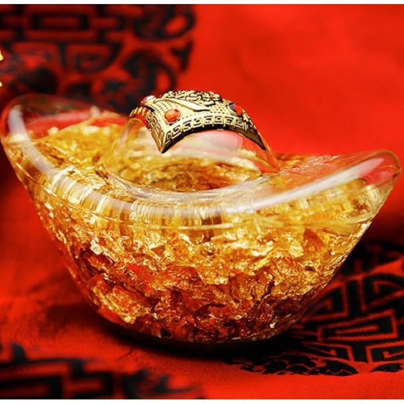 Thỏi vàng túi vàng phong thuỷ có hộp đựng