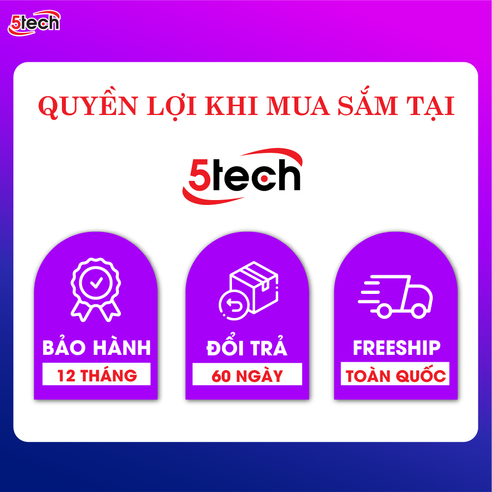 Loa bluetooth 5TECH BS1 hàng chính hãng, loa mini cầm tay di động âm thanh sống động, âm bass siêu trầm nghe nhạc cực đỉnh dành cho điện thoại, máy tính,...