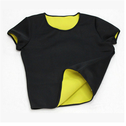 Men's and women's short-sleeved neoprene neoprene neoprene sweat-slimming suit body shapewear fitness vest