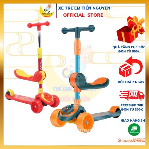 Xe trượt scooter cho bé Scooter Gà 2 in 1 có nhạc bánh xe phát sáng - xe scooter có ghế ngồi kết hợp chòi chân đa năng