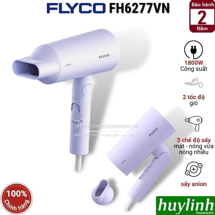 Máy sấy tóc 2 chiều, tạo ion âm (anion) Flyco FH6277VN - Công suất 1800W - Hàng chính hãng Việt Nam