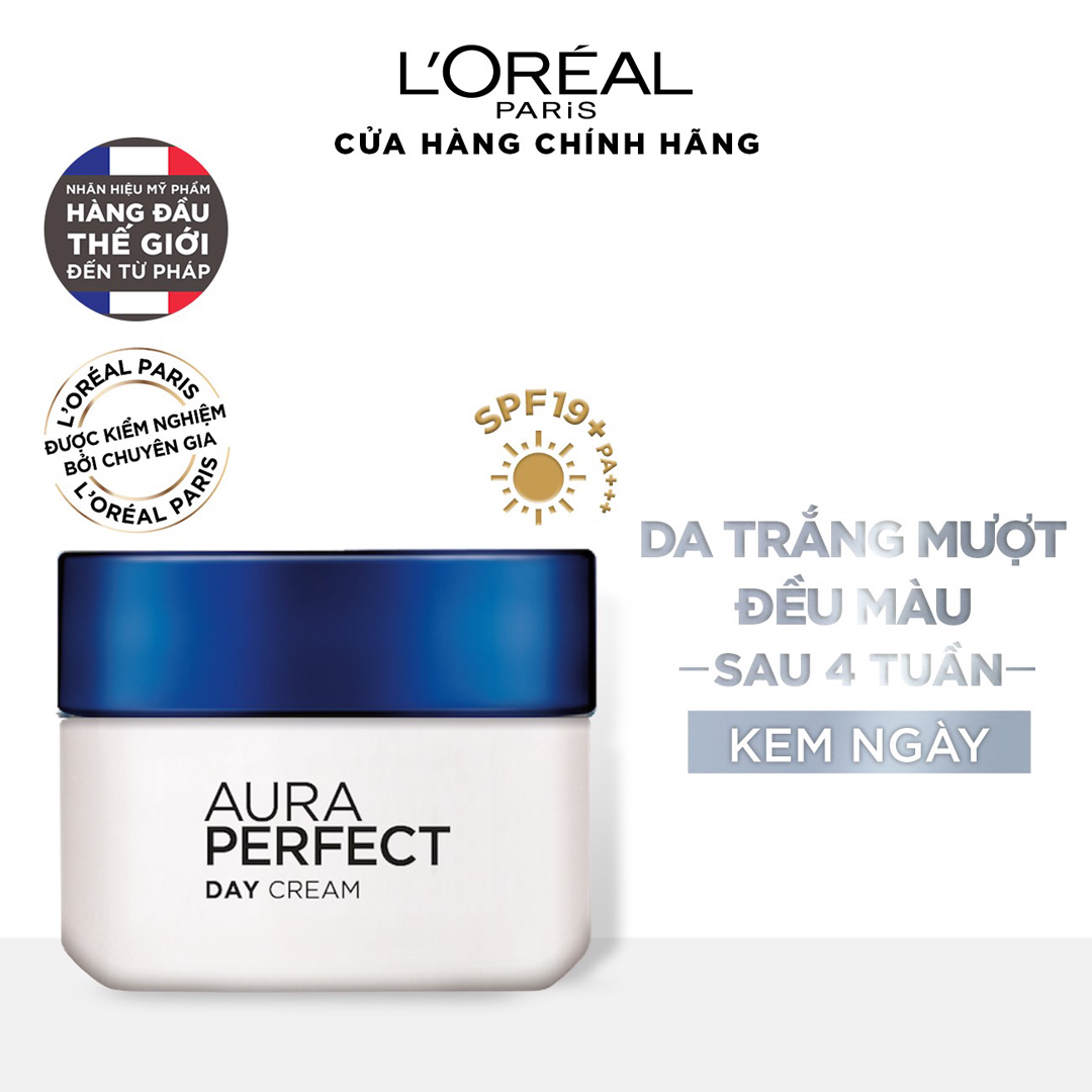 Kem Dưỡng L'Oréal Paris Làm Sáng Da Ban Ngày Aura Perfect Day Cream SPF19+ PA+++ 50ml