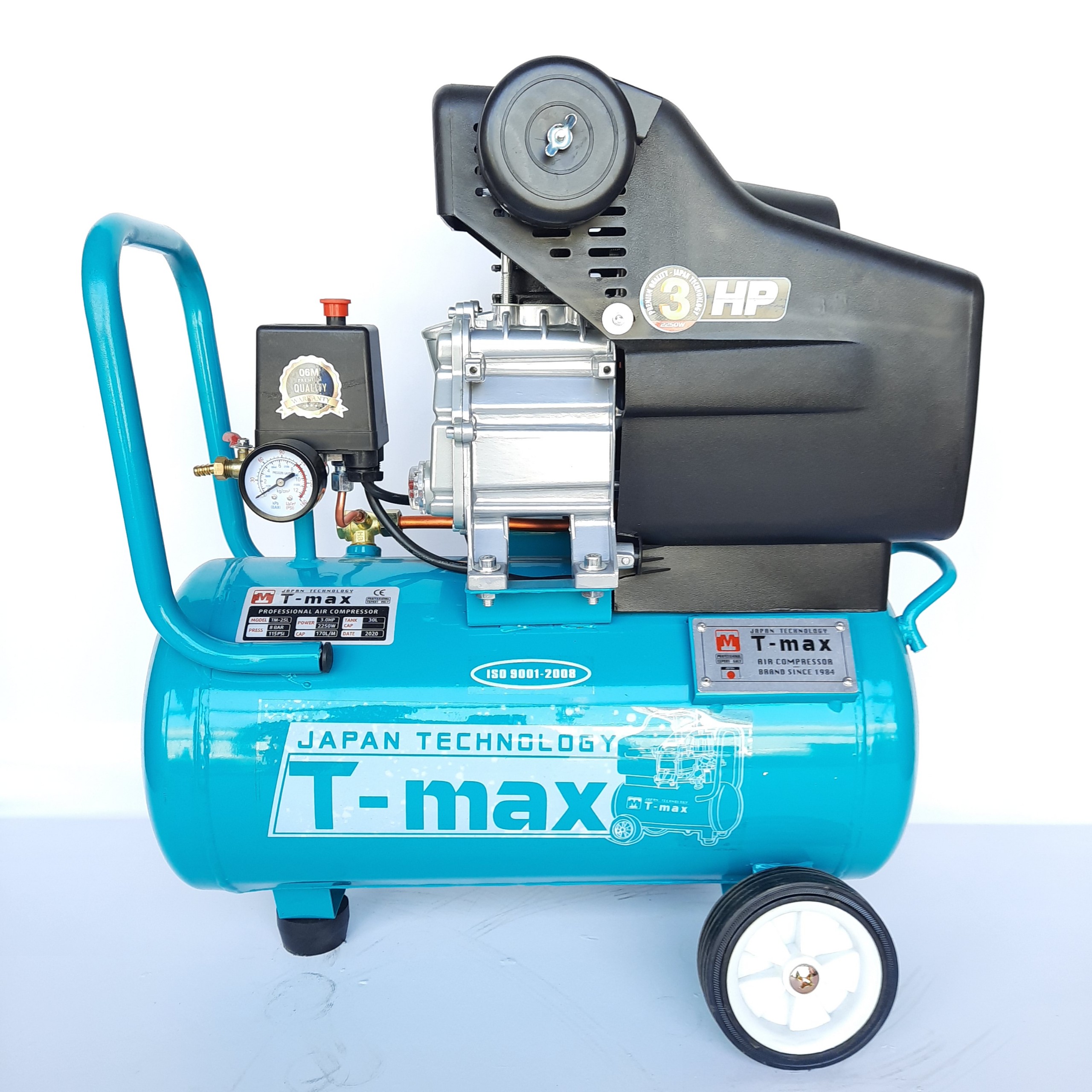 Máy Nén Khí Có Dầu Liền Trục T-MAX TM-25L 30L 3 Ngựa