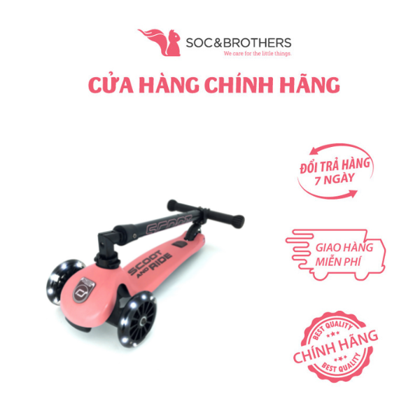 Xe scooter trẻ em Scoot and Ride Highwaykick 3 LED màu Peach