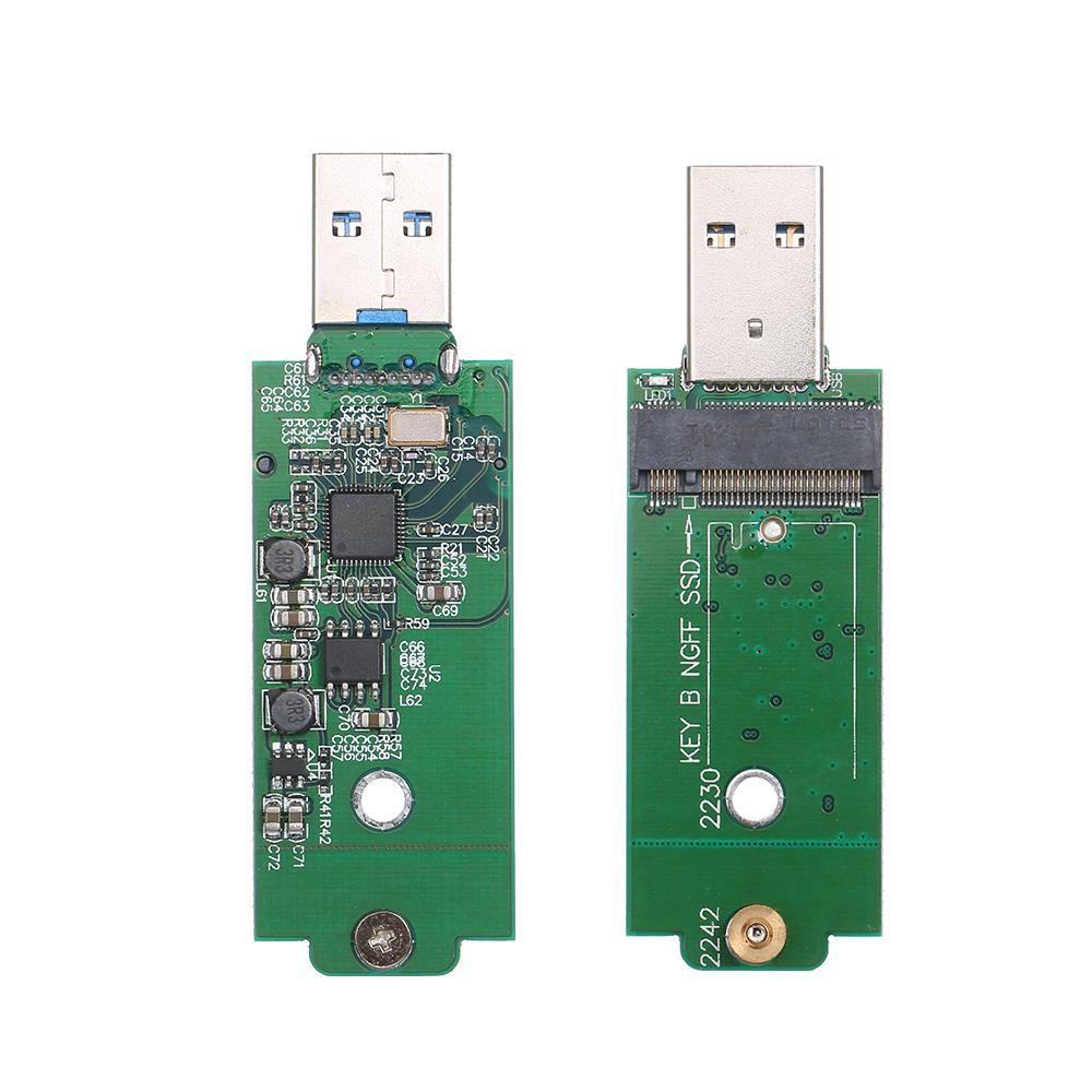 Cổng USB M.2 NGFF SSD 2230/2242 USB3.0 Type-A di động, vỏ bọc SATA SSD, tốc độ cao