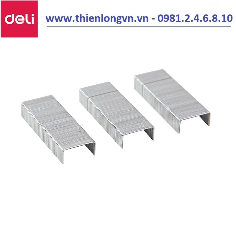 Lốc 10 hộp ghim dập 24/6 Deli - 0012N