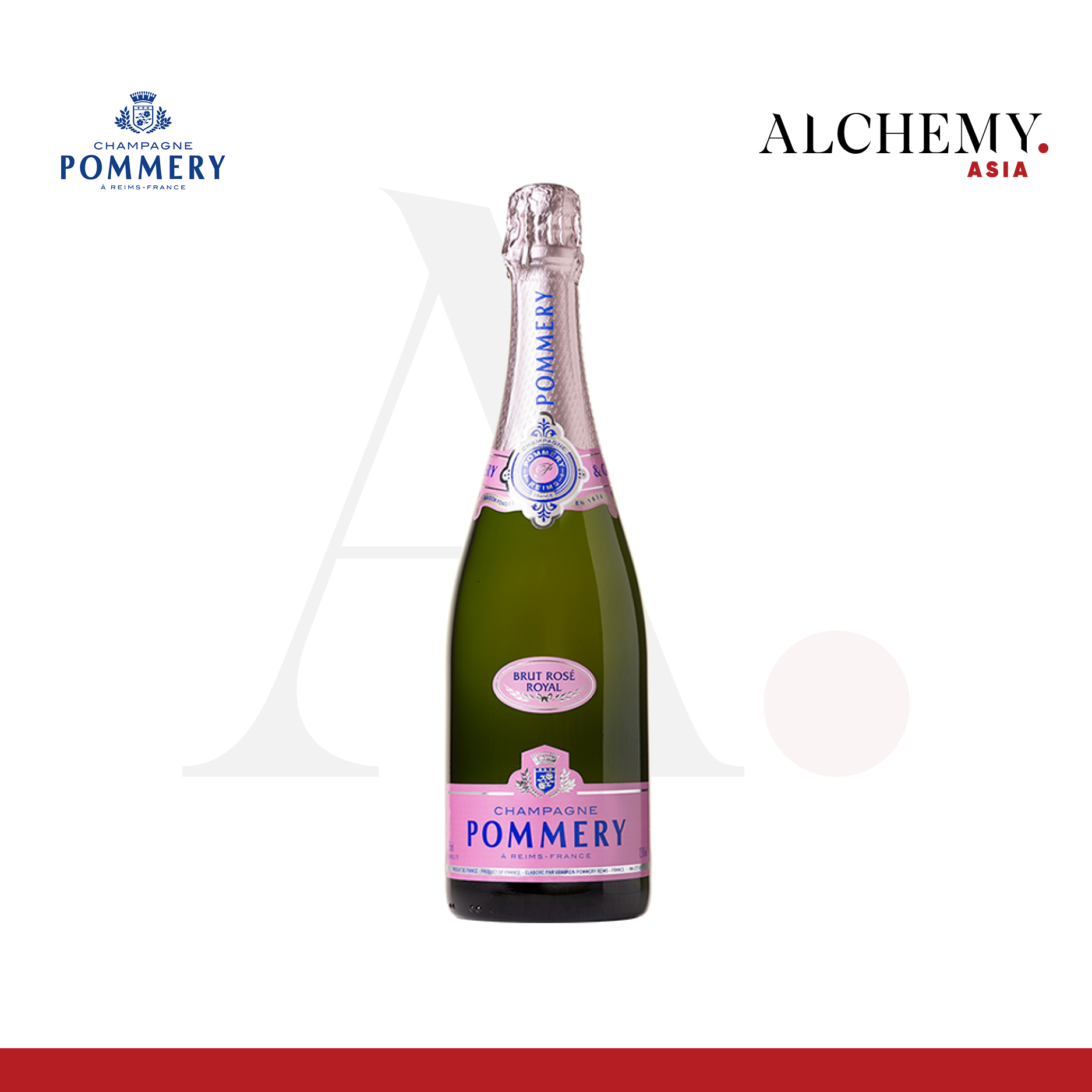 Rượu Vang Nổ Pommery Brut Rose Royal Champagne 12.5% 1x0.75L