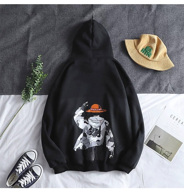 Áo Hoodie nỉ ngoại lu.f.fy đủ màu