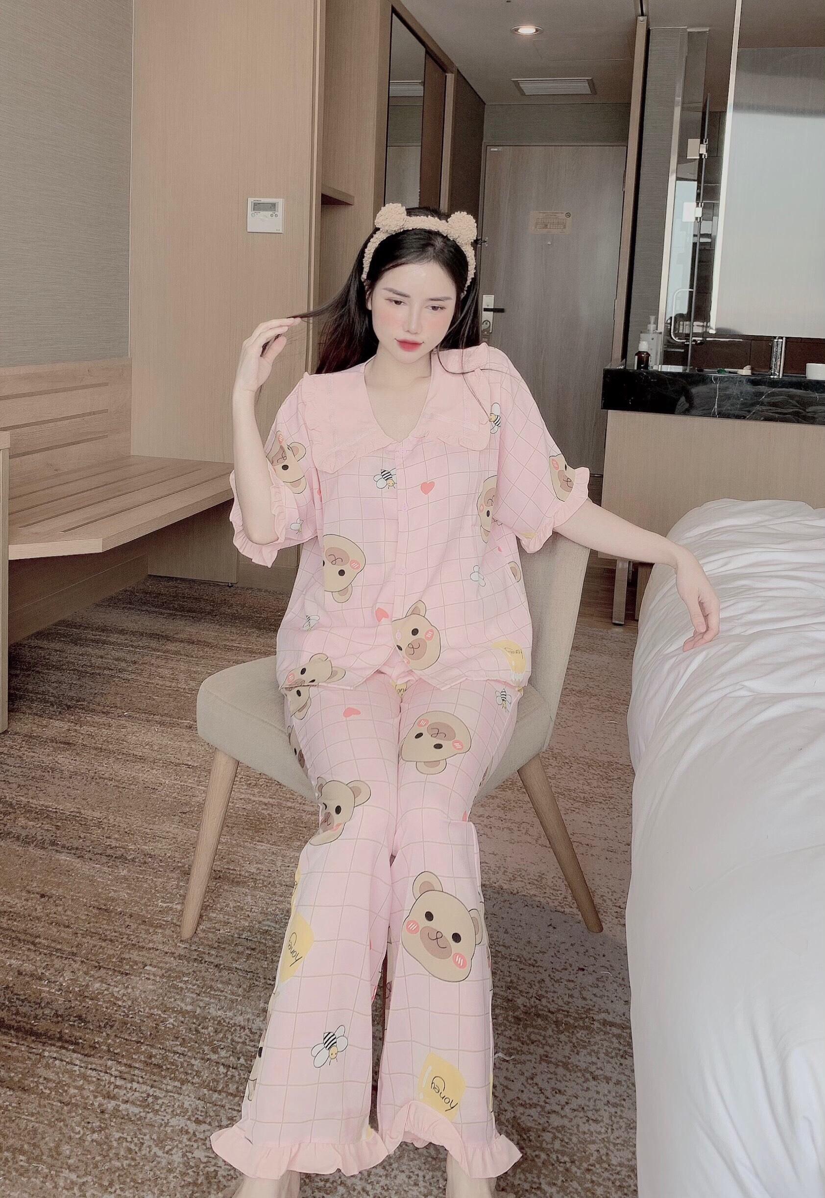 Bộ Đồ Ngủ, Mặc Nhà Nữ Pijama - Vải Lụa Mango Loại 1 Cao Cấp, Nhiều Họa Tiết Dễ Thương - 02