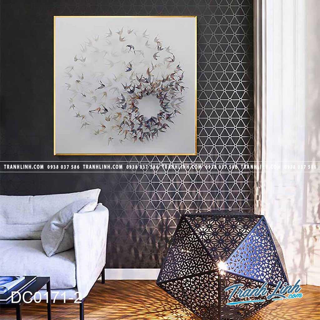 Bộ tranh canvas treo tường trang trí phòng khách phong cách bắc âu