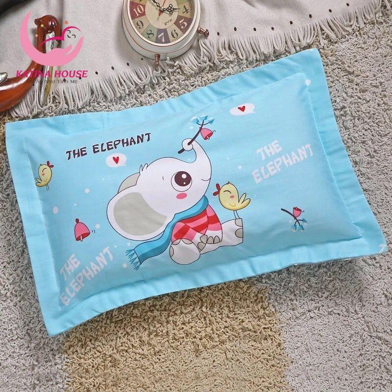 Gối cho bé 2-10 tuổi, cotton hàn 3D hoạt tiết sinh động, gối mềm mát giúp bé ngủ ngon