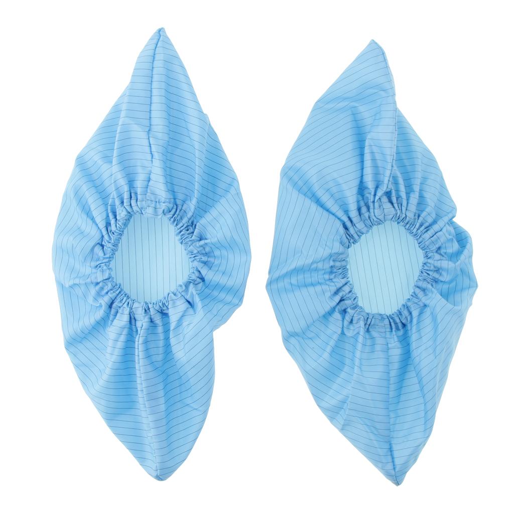 Anti-static Reusable Shoe Boot Cover Blue Overshoe Protector For Workshop