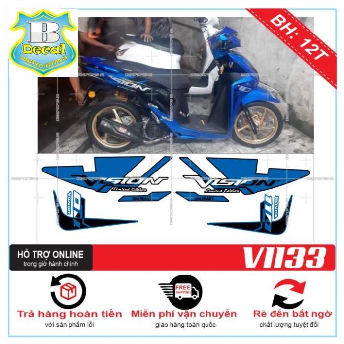 Tem rời dành cho VISION 2016 XANH ĐEN