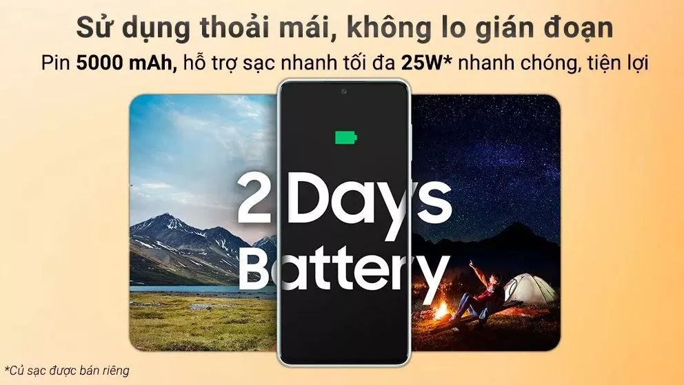 Điện Thoại Samsung Galaxy A73 (8GB/128GB) - Hàng Chính Hãng, Mới 100%, Nguyên Seal | Bảo hành 12 tháng GZ38 - Màn Hình 6.7 inches