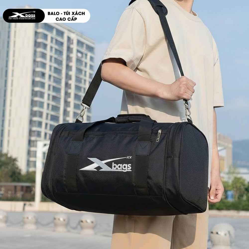 Túi Trống Thể Thao Xbags Xb6001 Cao Cấp Màu Đen, Chống Nước Tốt, Có Ngăn Giày Riêng Tiện Dụng, Chuyên Nghiệp Cá Tính!