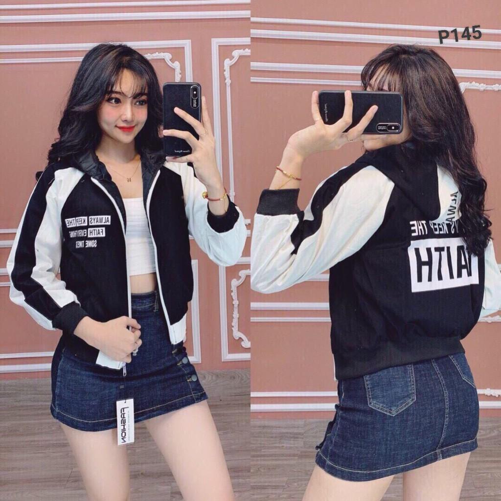 ÁO KHOÁT DÙ IN CHỮ THỜI TRANG DỄ THƯƠNG