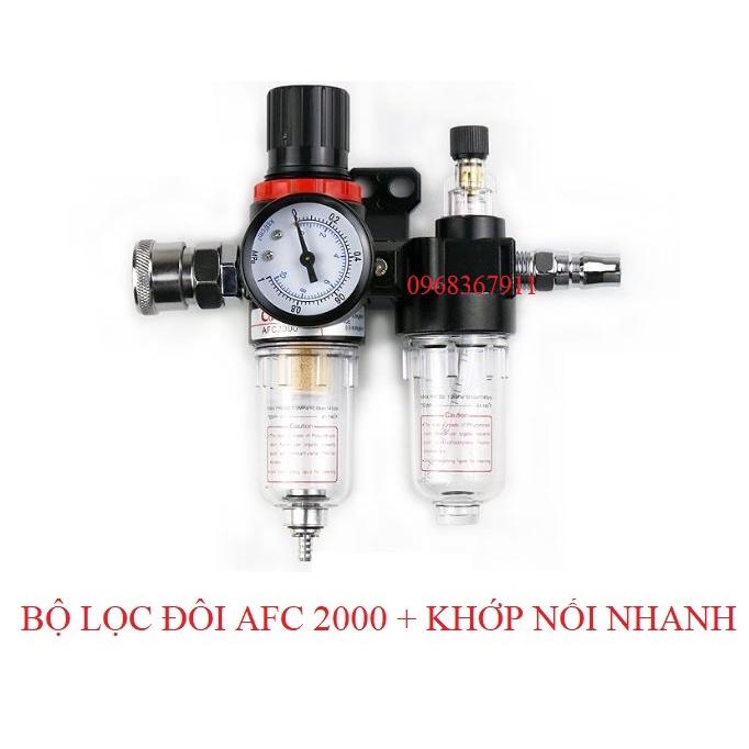 Bộ lọc tách nước AFC2000 cho máy nén khí kèm khớp nối nhanh ống hơi