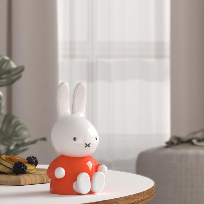 Miffy Bluetooth Hình tượng Loa Thiết kế thẻ TF Loa không dây Siêu trầm 3D Âm thanh kỹ thuật số Loa Rảnh tay MIC Quà tặng Màu sắc: Hồng