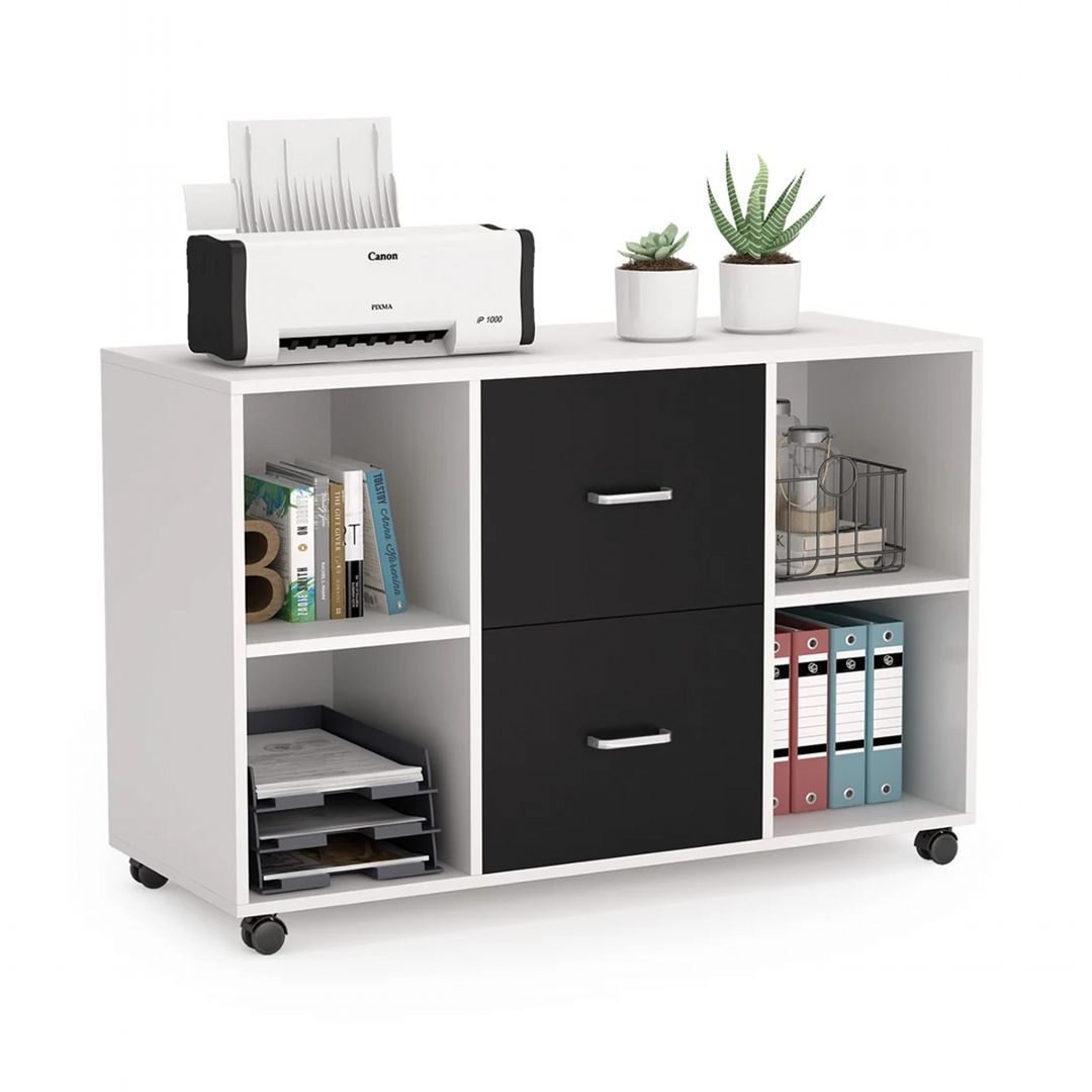 Kệ để máy in gỗ hiện đại SMLIFE Pias | Gỗ MDF dày 17mm chống ẩm | D100xR40xC71cm