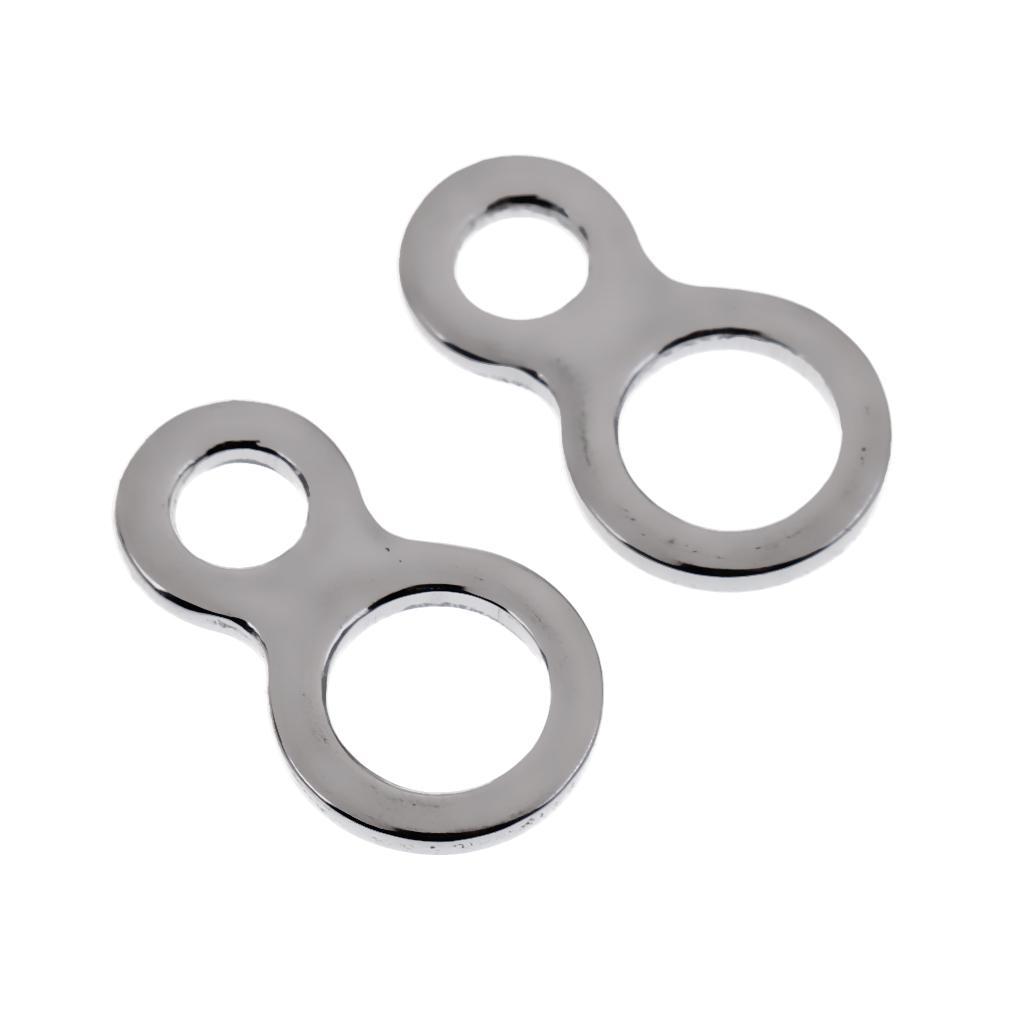 50Pcs Fishing Butterfly Jigging Figure 8 Ring Stainless Steel Assist Hooks